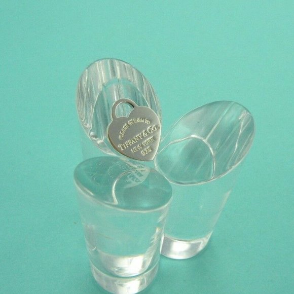 Tiffany & Co Small Mini Size Solid 925 Sterling Silver Heart Charm Pendant - Picture 5 of 13